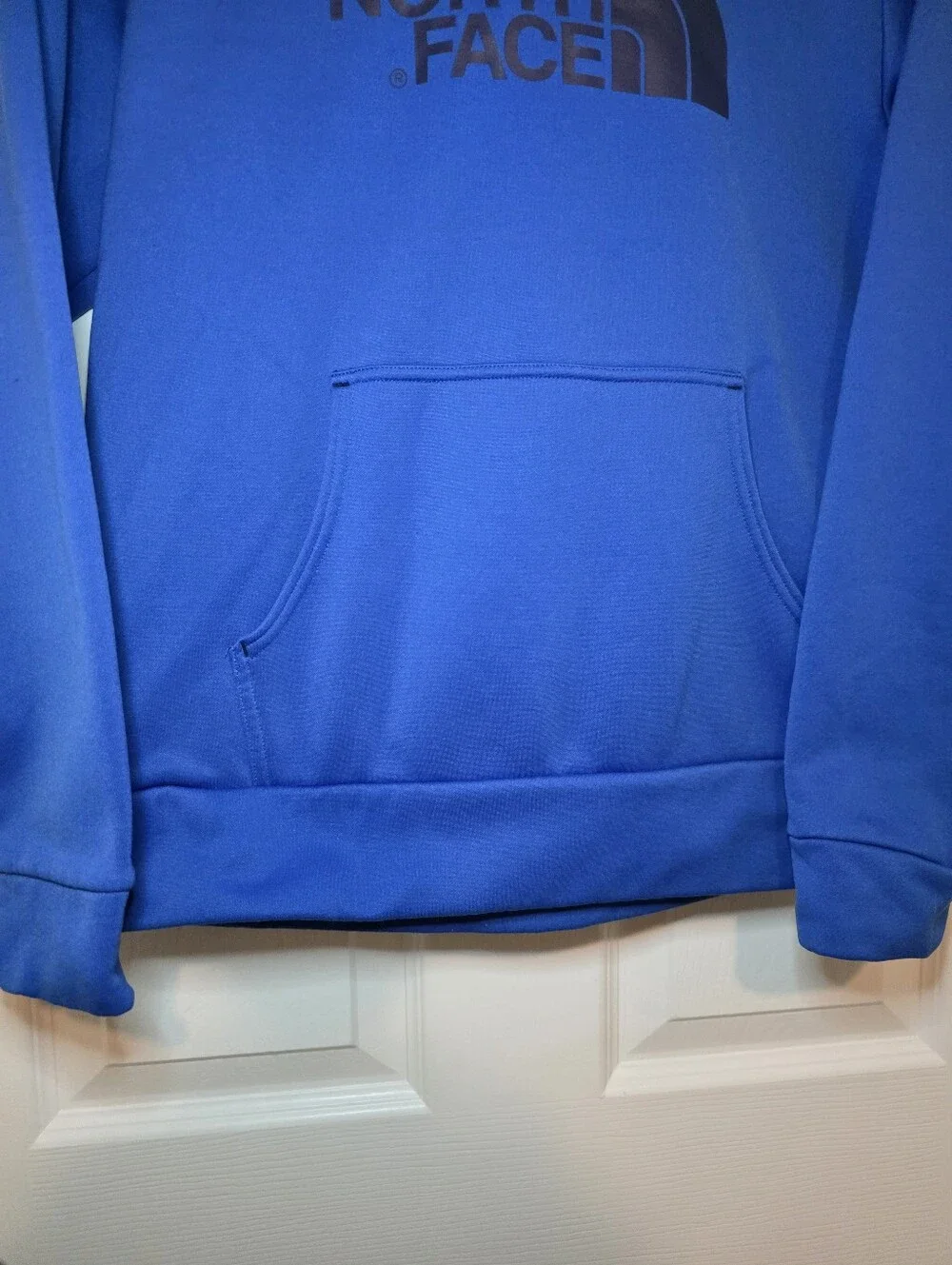 The North Face Men's Small Blue Hooded Pullover Graphic Sweatshirt